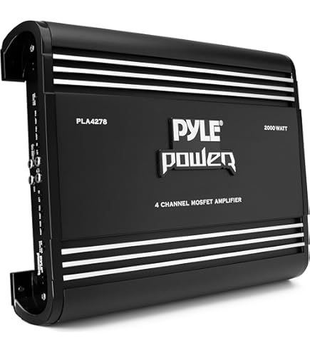 khuong8899專用 4 CHANNEL POWER AMPLIFIER Amazon.com: Pyle 4 Channel Car Stereo Amplifier - 4000W High
